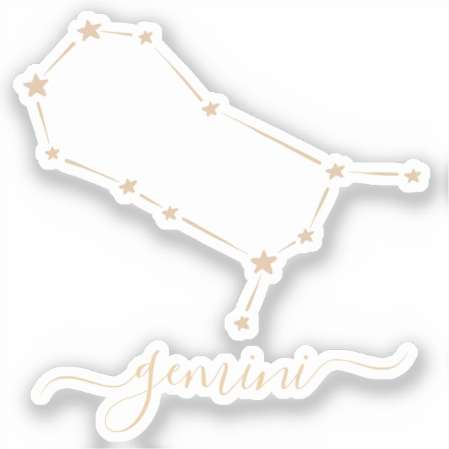 Gemini Constellation Sticker (Front)