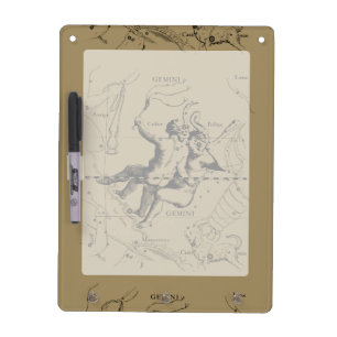 Gemini Constellation Zodiac Hevelius 1690 Dry Erase Board