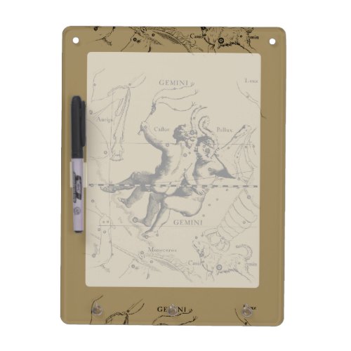 Gemini Constellation Zodiac Hevelius 1690 Dry Erase Board