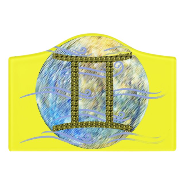 Gemini Door Sign (Small Crest Front)