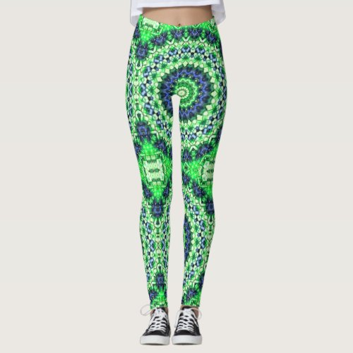 Gemini Dragon Black Light Rave Leggings