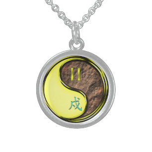 Gemini & Earth Dog Sterling Silver Necklace