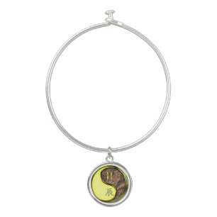 Gemini & Earth Dragon Bangle Bracelet