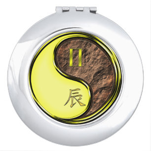 Gemini & Earth Dragon Compact Mirror