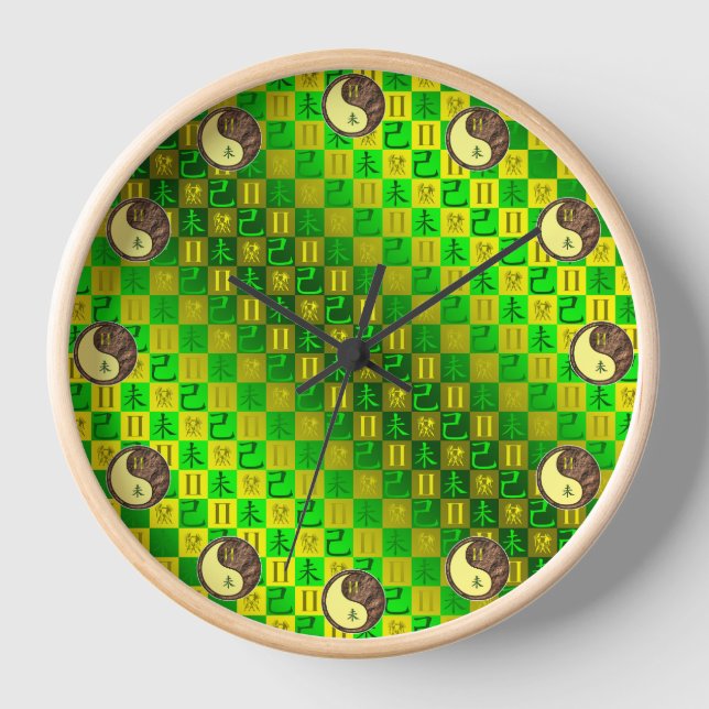 Gemini & Earth Goat Clock (Front)