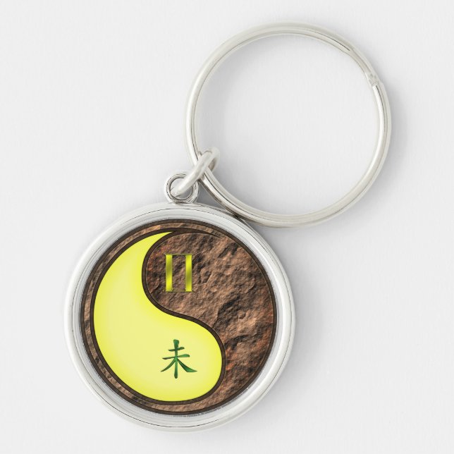 Gemini & Earth Goat Keychain (Front)