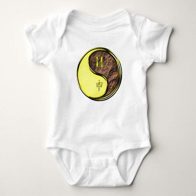Gemini & Earth Monkey Baby Bodysuit (Front)