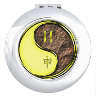 Gemini & Earth Monkey Compact Mirror