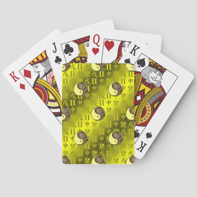 Gemini & Earth Monkey Poker Cards (Back)