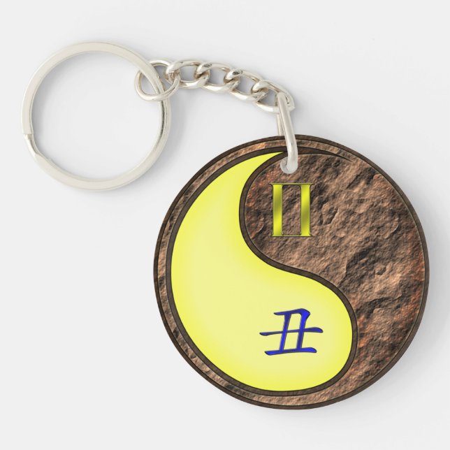 Gemini & Earth Ox Keychain (Front)