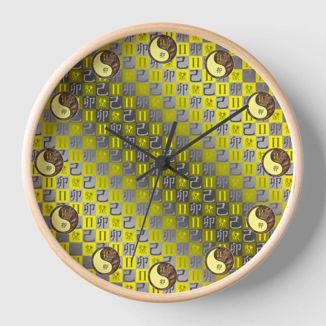 Gemini & Earth Rabbit Clock (Front)