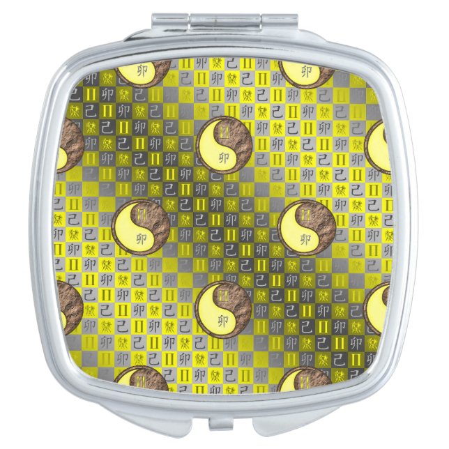Gemini & Earth Rabbit Compact Mirror (Front)