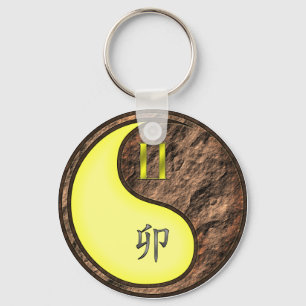 Gemini & Earth Rabbit Keychain