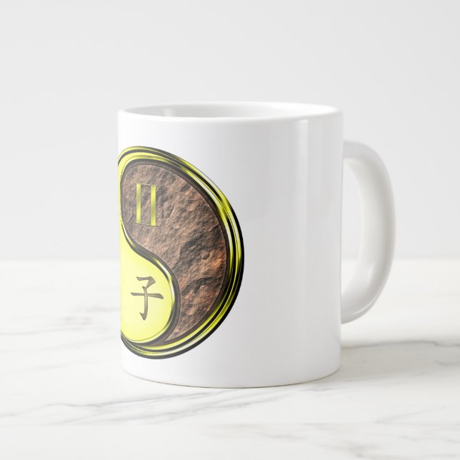 Gemini & Earth Rat Giant Coffee Mug (Front Right)