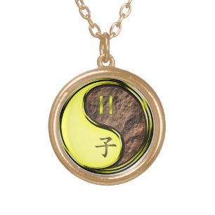Gemini & Earth Rat Gold Plated Necklace