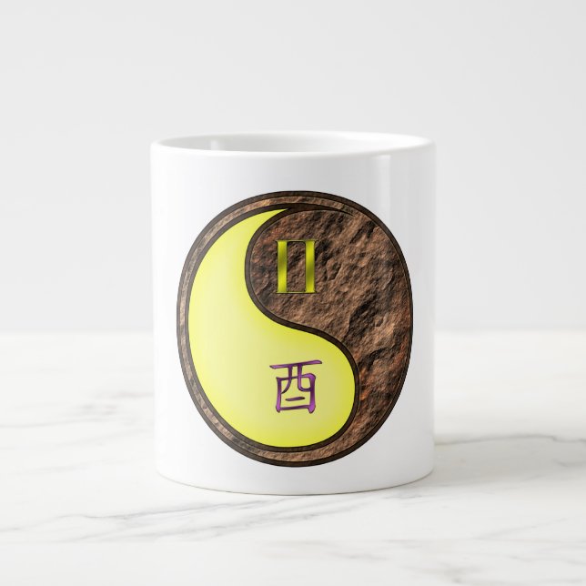 Gemini & Earth Rooster Giant Coffee Mug (Front)