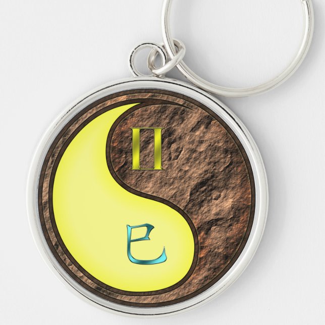Gemini & Earth Snake Keychain (Front)