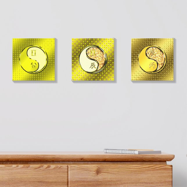 Gemini & Fire Dragon Canvas Photo Tile (Dresser)