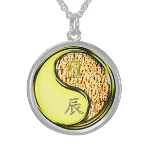 Gemini & Fire Dragon Sterling Silver Necklace