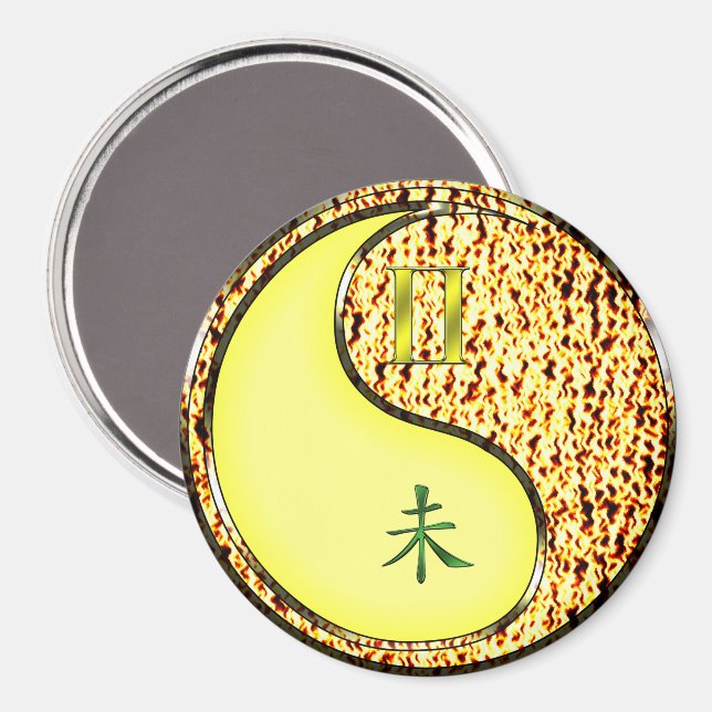 Gemini & Fire Goat Magnet (Front/Back)