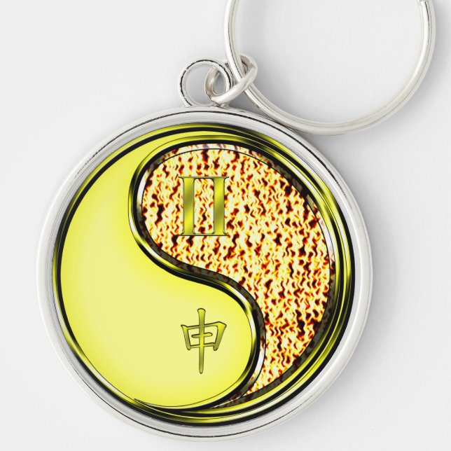 Gemini & Fire Monkey Keychain (Front)