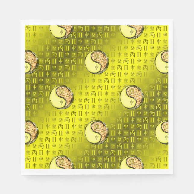 Gemini & Fire Monkey Napkins (Front)