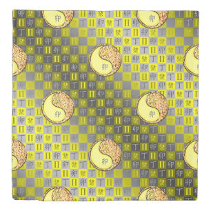 Gemini & Fire Rabbit Duvet Cover