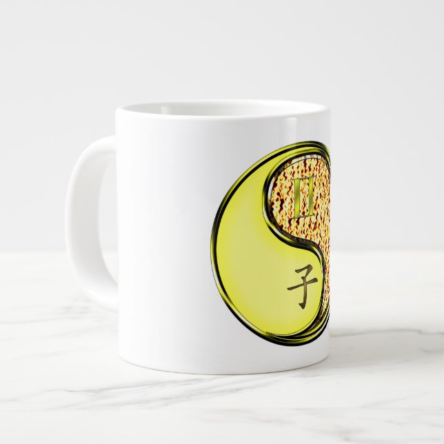 Gemini & Fire Rat Giant Coffee Mug (Front Left)