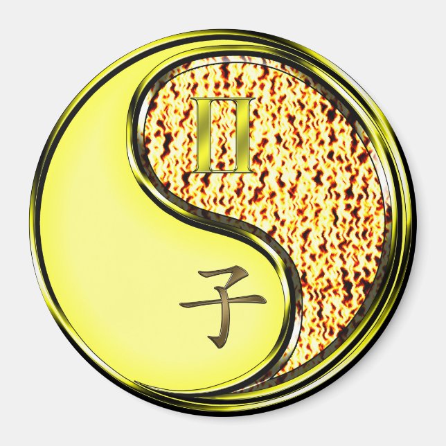 Gemini & Fire Rat Magnet (Front)