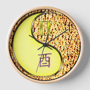 Gemini & Fire Rooster Clock