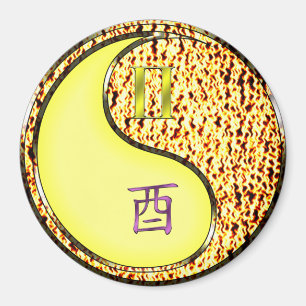 Gemini & Fire Rooster Magnet