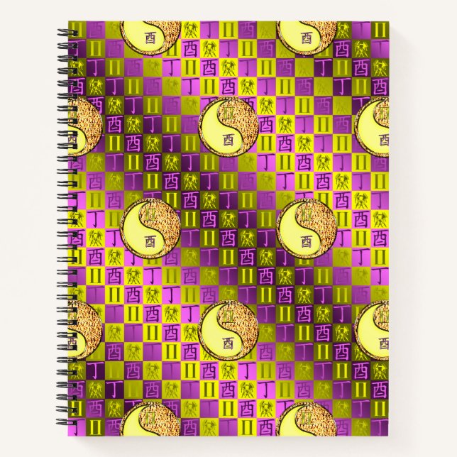 Gemini & Fire Rooster Notebook (Front)