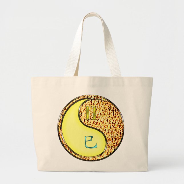 Gemini & Fire Snake Large Tote Bag (Front)