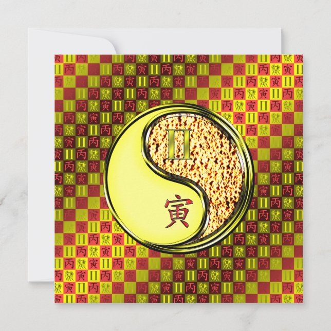 Gemini & Fire Tiger Card (Front)