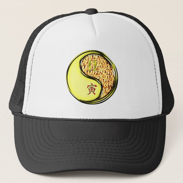 Gemini & Fire Tiger Trucker Hat (Front)