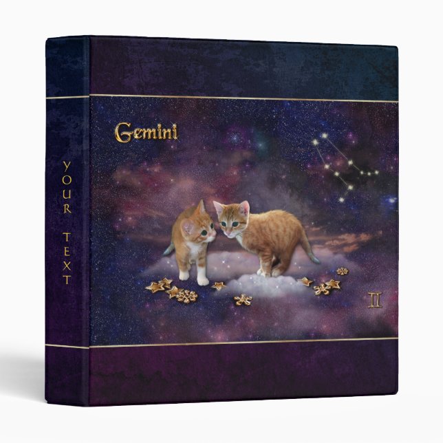 Gemini for Cat Lovers Binder (Front/Spine)