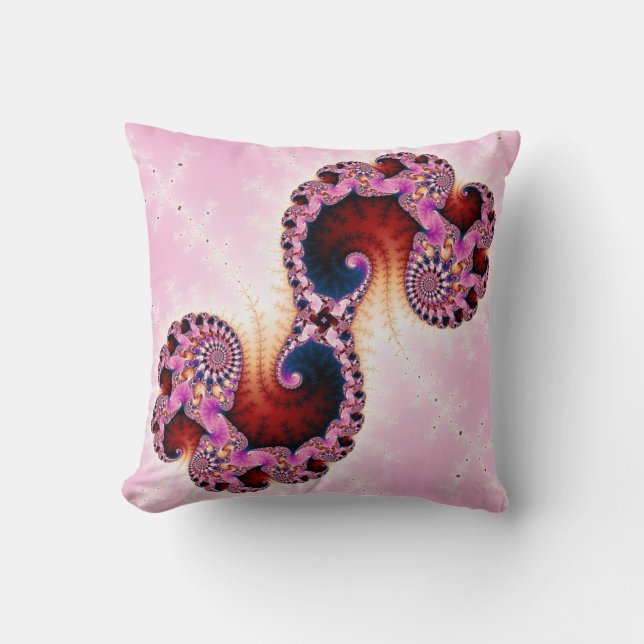 Gemini Fractal Art Throw Pillow (Front)