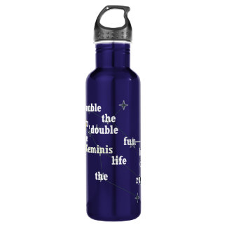 Gemini Fun & Inspiring Design for Daily Use & Gift Stainless Steel Water Bottle