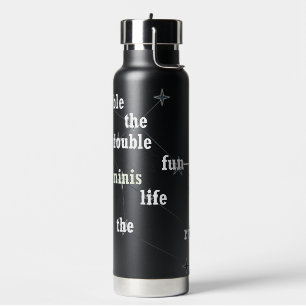 Gemini Fun & Inspiring Design for Daily Use & Gift Water Bottle