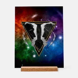Gemini Galaxy Zodiac Acrylic Sign