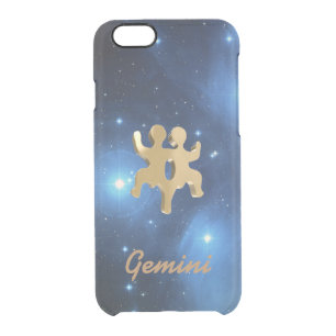 Gemini golden sign clear iPhone 6/6S case