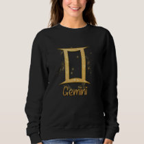 Gemini Golden Sign Zodiac May June Birthday Sweatshirt