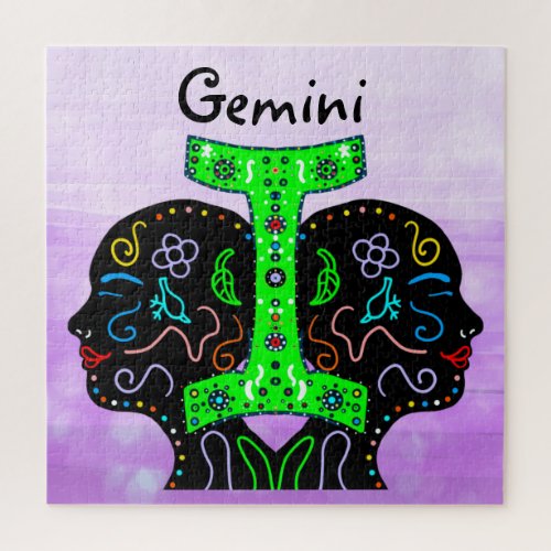 Gemini Hand  Drawn Art Horoscope Sign Jigsaw Puzzle