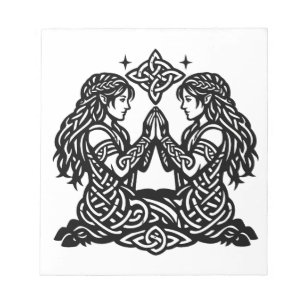 Gemini — Haunted Ink Zodiac Twins Notepad
