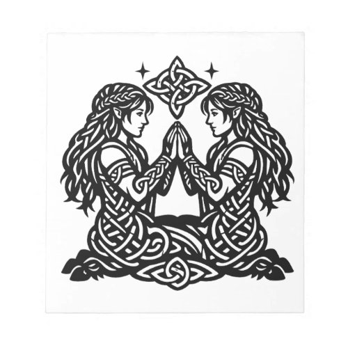 Gemini — Haunted Ink Zodiac Twins Notepad