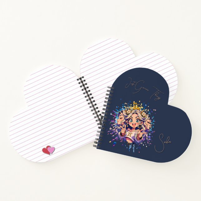 Gemini Heart Sweet 16 Custom Journal (Inside)