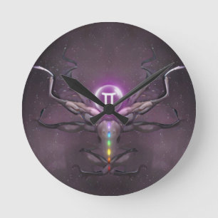 Gemini Horoscope Sign Wall Clock