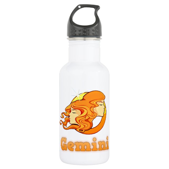 Gemini illustration water bottle (Front)