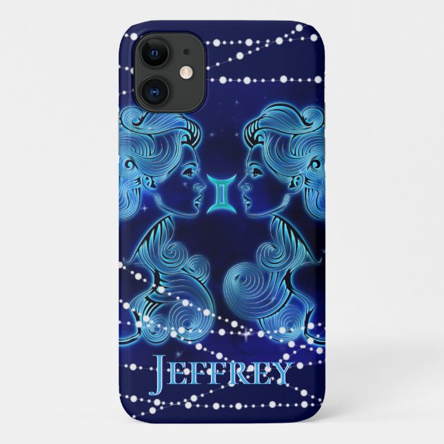 Gemini in Dark Blue II Case-Mate iPhone Case (Back)