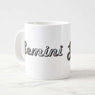 Gemini in Pearl Gemstone Giant Coffee Mug